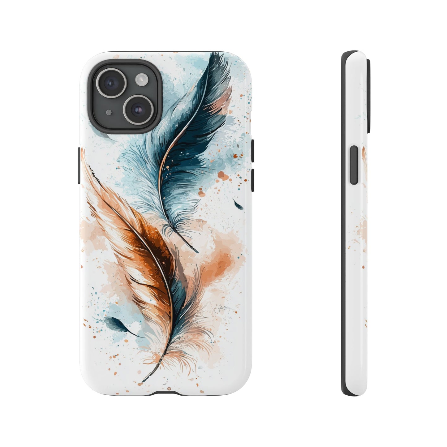 Feather Glow Watercolor Phone Case for iPhone, google Pixel & Samsung
