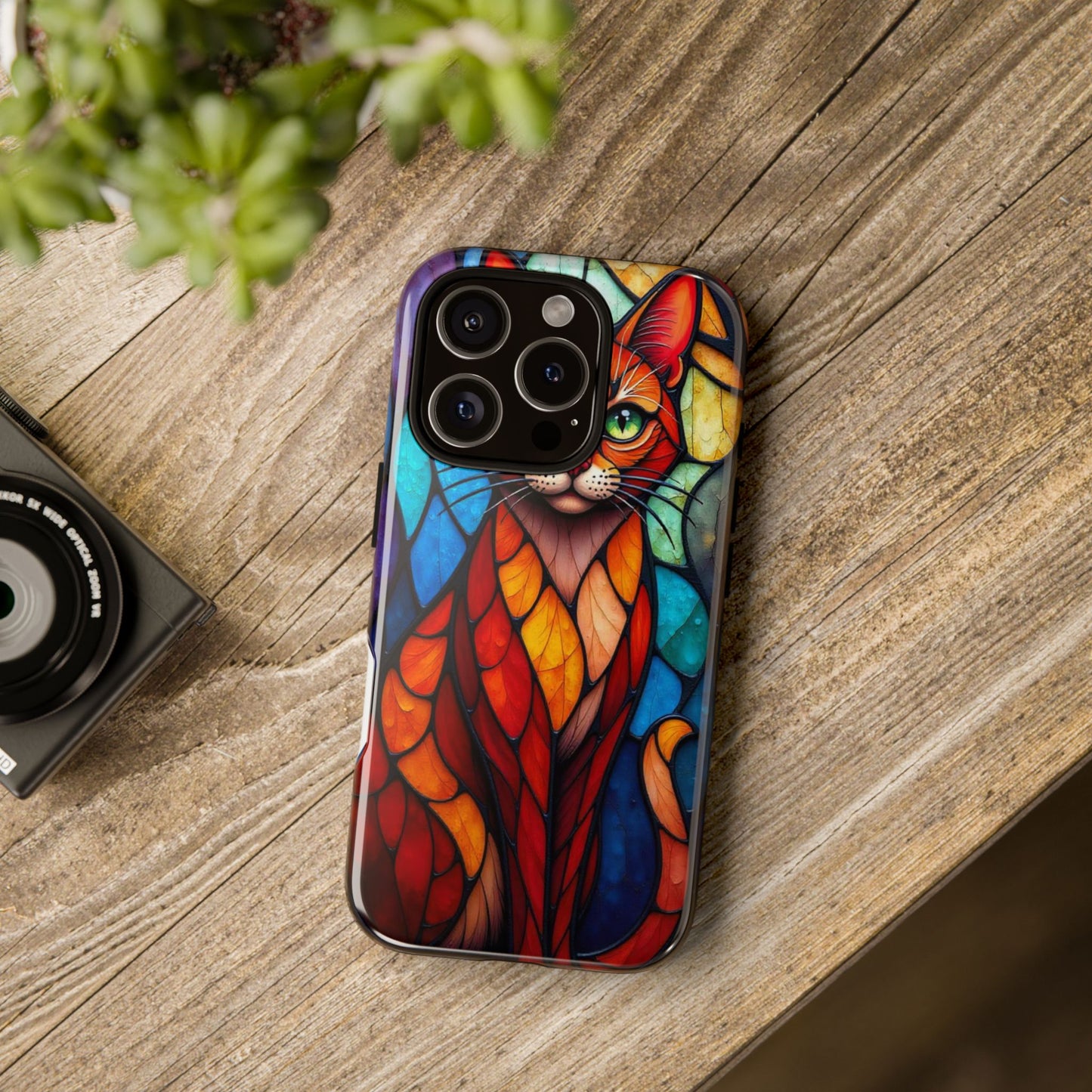Geometric Cat: Colorful Abstract Portrait