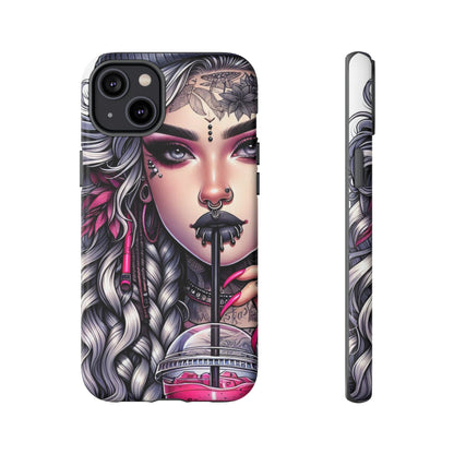 Icy Rebel – Silver Dreads & Edgy Street Chic Mobile Cover
