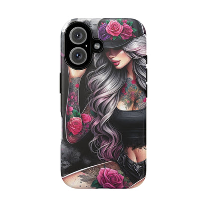 Ink & Roses – Edgy Floral Rebel Mobile Cover