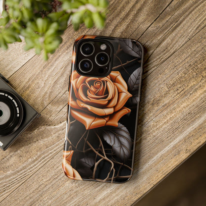 Midnight Gold Rose Mobile Case
