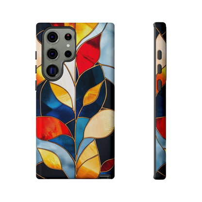 Ember Bloom – Vivid Leaf Mosaic Phone Case for iPhone, Samsung & Pixel