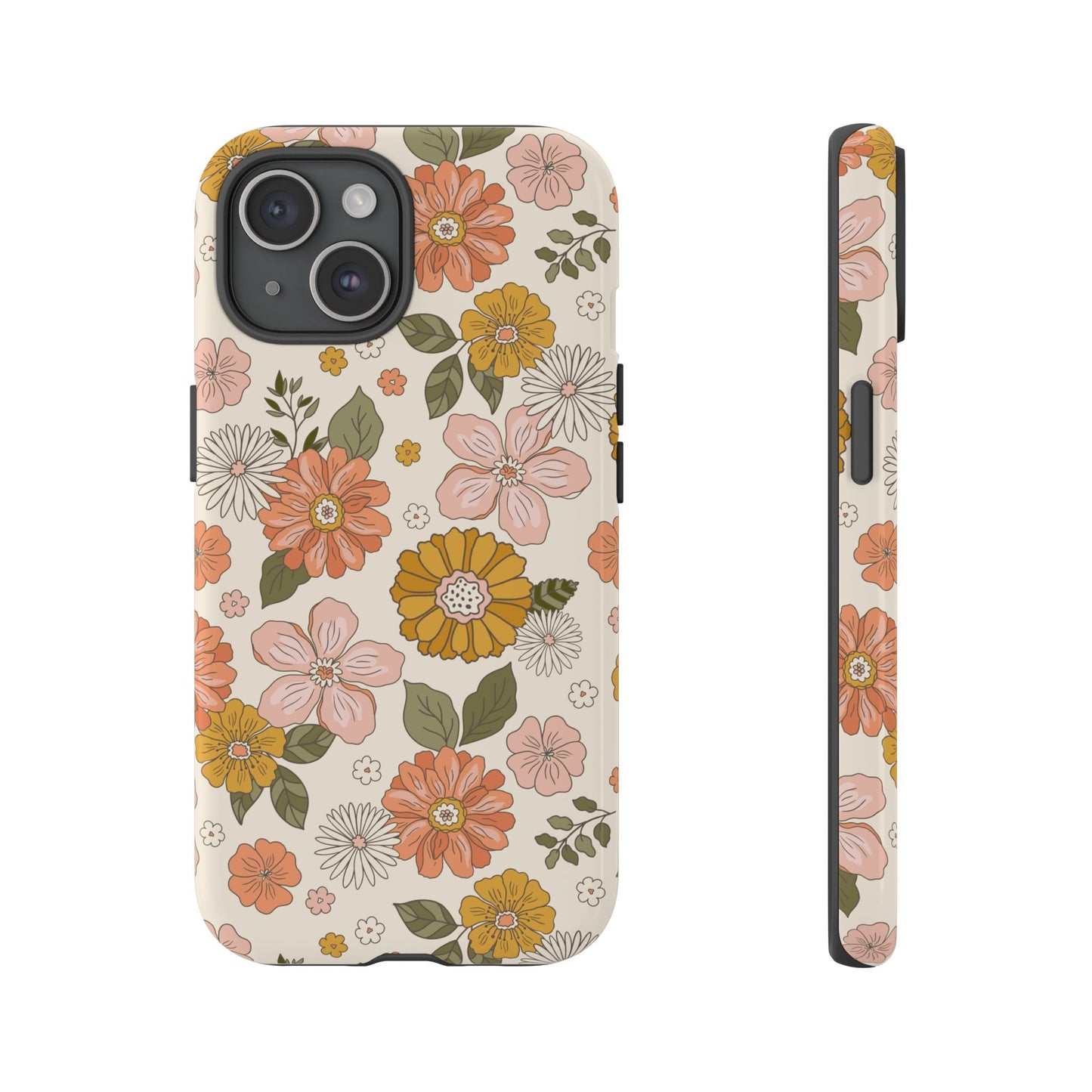 Retro Floral Phone Case - Vintage Aesthetic for iPhone, Samsung & Google Pixel