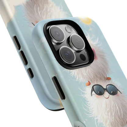Fluffy Anime Phone Case – Cute Kawaii Fuzzy Creatures, Aesthetic Pastel Art, Soft Cloudy Background, iPhone, Samsung & Google Pixel Case