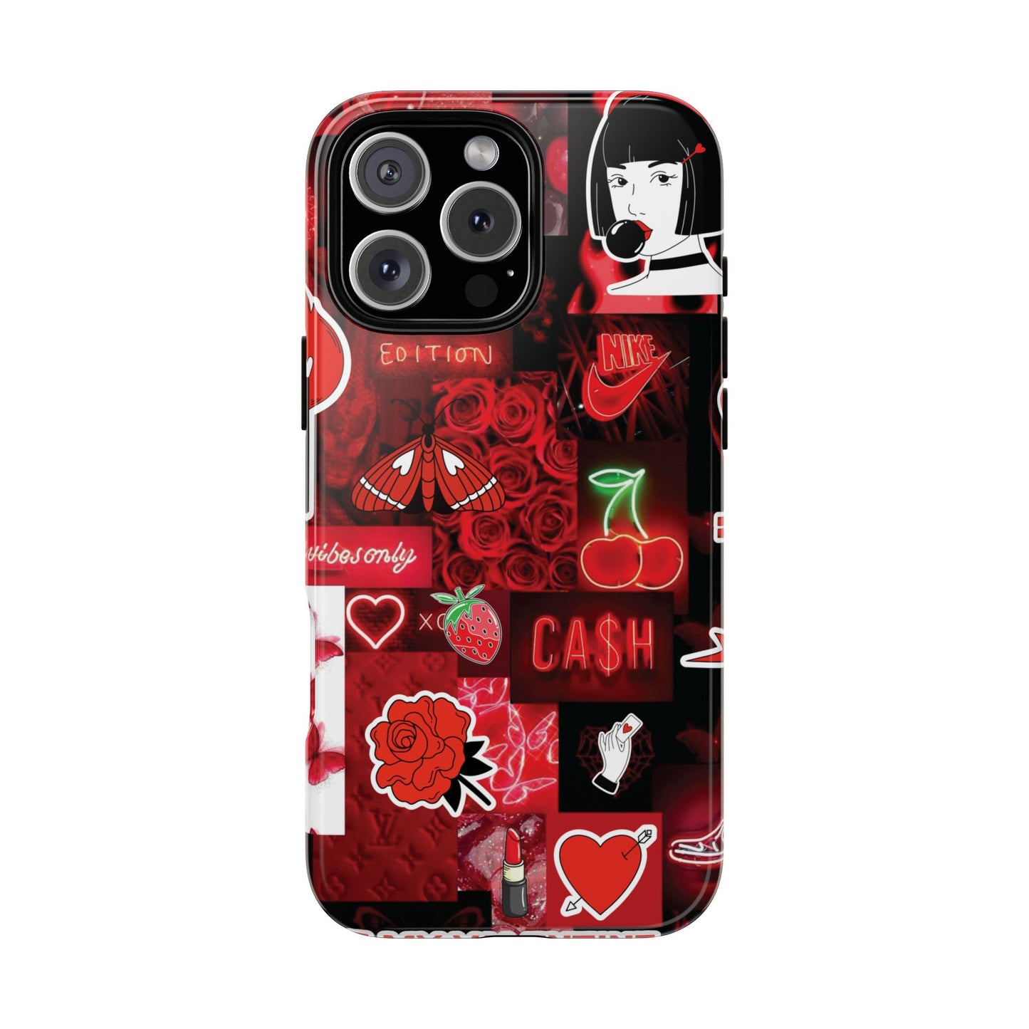 Red Pop Art Neon Vibes Phone Case