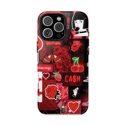 Red Pop Art Neon Vibes Phone Case