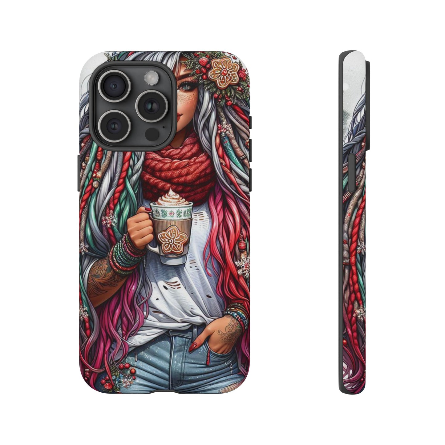 Boho Winter Queen – Cozy Dreads & Holiday Vibes Mobile Cover