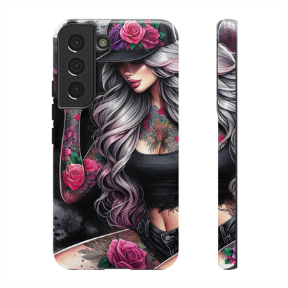 Ink & Roses – Edgy Floral Rebel Mobile Cover
