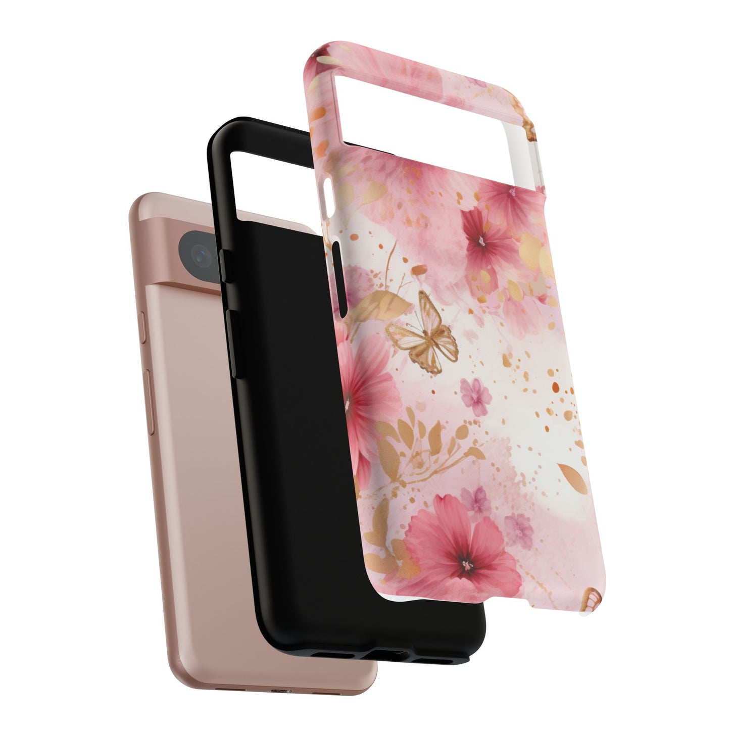 Blush Elegance Floral Mobile Case