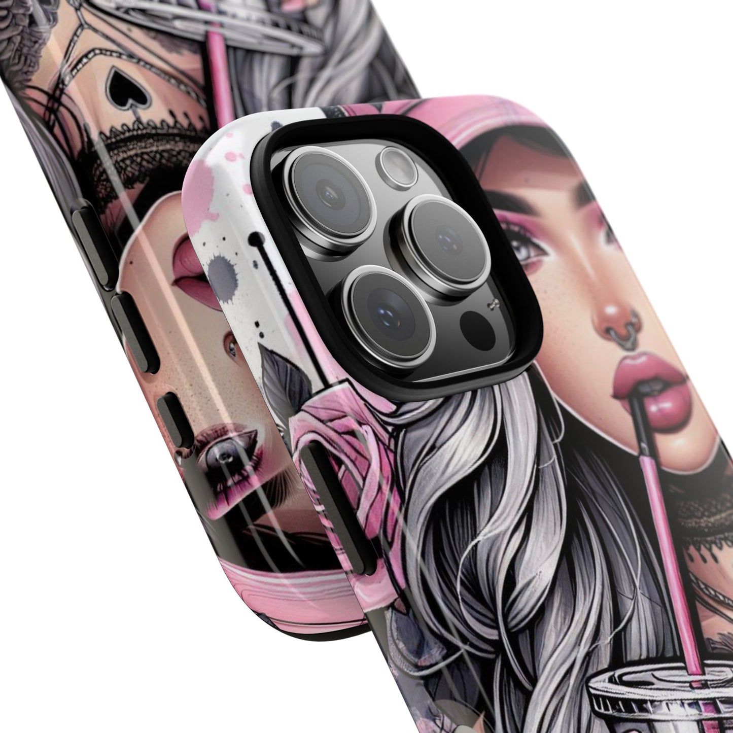 Pink Aesthetic Rebel – Iced Coffee & Inked Beauty Mobile Cover