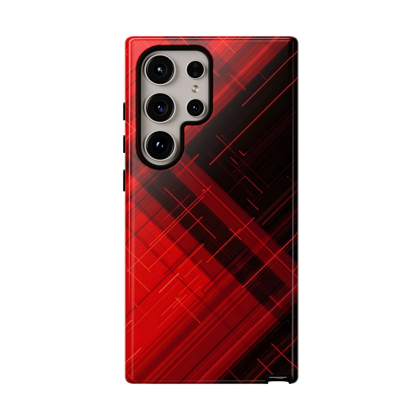 Abstract Red and Black Geometric Pattern