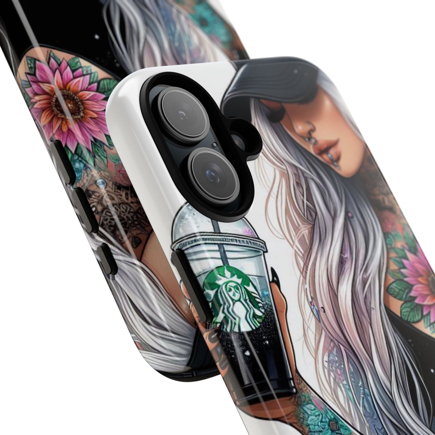 Tattooed Coffee Queen – Edgy Urban Aesthetic Mobile Cover