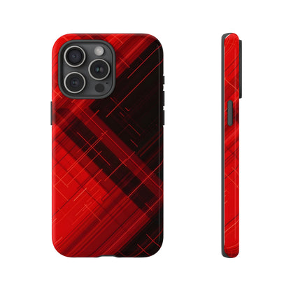 Abstract Red and Black Geometric Pattern