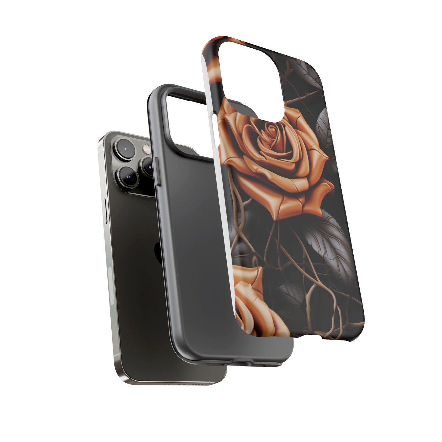 Midnight Gold Rose Mobile Case