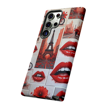 Red Lips & Eiffel Tower Phone Case