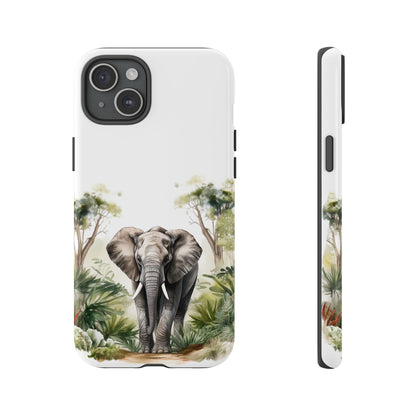 Serene Jungle Elephant Mobile Cover – Watercolor Wildlife Design