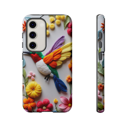 Elegant Hummingbird with Floral Mosaic Design | Nature's Artistic Vibes | iPhone 16 Pro