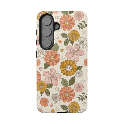 Retro Floral Phone Case - Vintage Aesthetic for iPhone, Samsung & Google Pixel