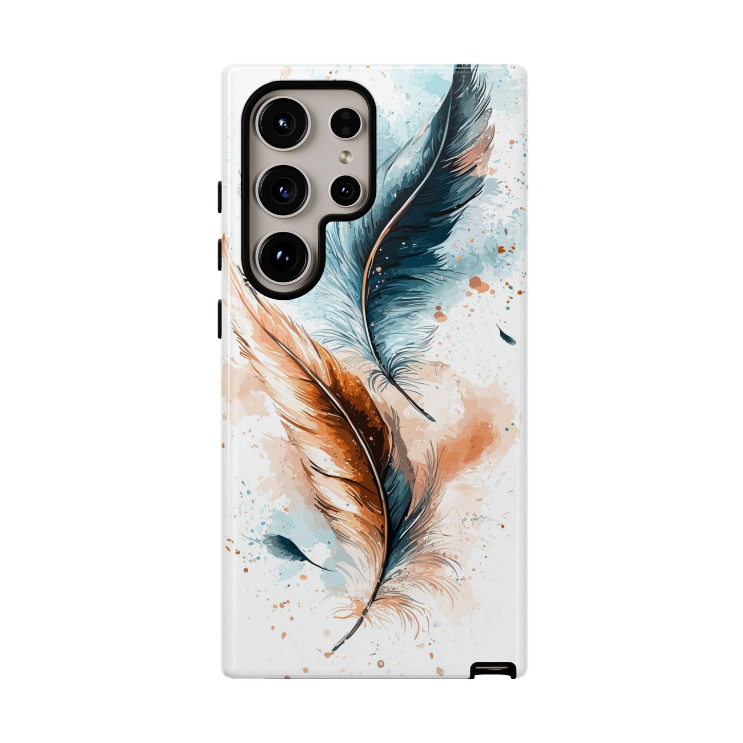 Feather Glow Watercolor Phone Case for iPhone, google Pixel & Samsung