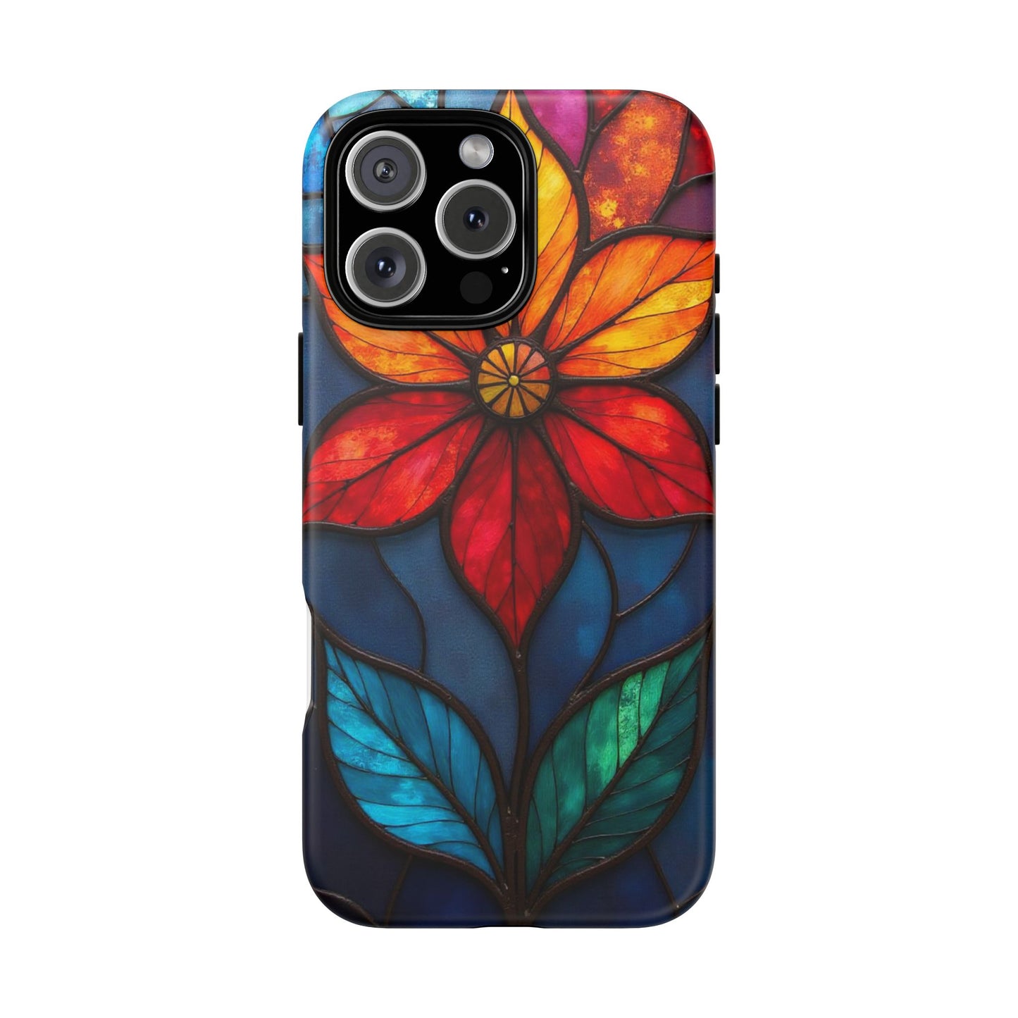 Radiant Blossom: Red and Orange Floral Elegance