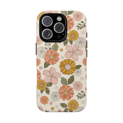 Retro Floral Phone Case - Vintage Aesthetic for iPhone, Samsung & Google Pixel