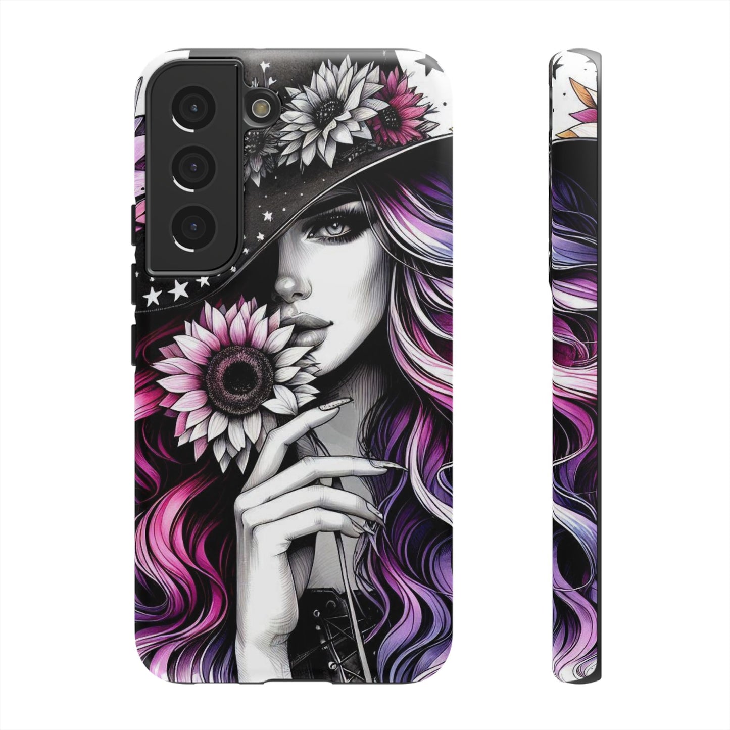 Mystic Bloom – Enchanted Witch & Floral Elegance Mobile Cover