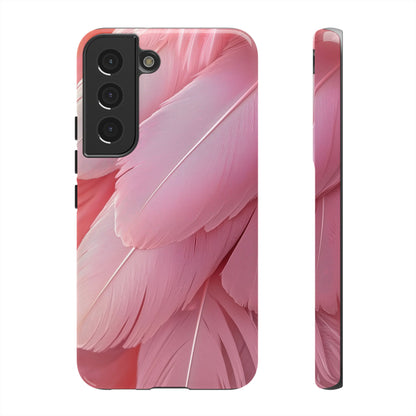 Blush Flamingo Feather Phone Case for iPhone, Samsung & Google Pixel