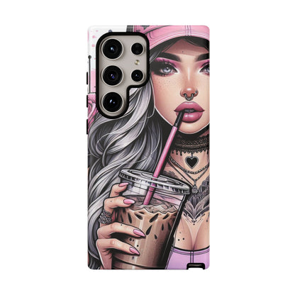 Pink Aesthetic Rebel – Iced Coffee & Inked Beauty Mobile Cover