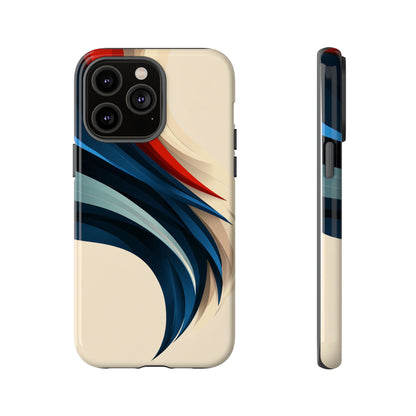 Crimson Flow – Abstract Motion Phone Case for iPhone, Samsung & Pixel