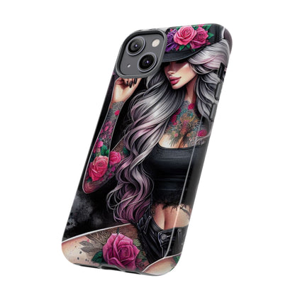 Ink & Roses – Edgy Floral Rebel Mobile Cover
