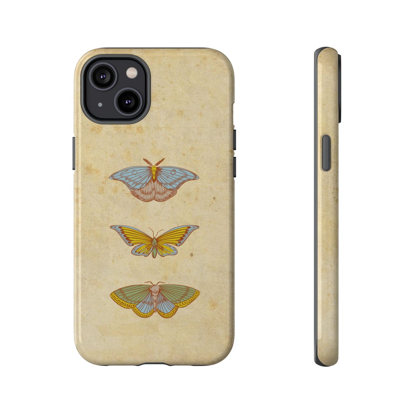 Minimal Vintage Butterfly Phone Case – Aesthetic Beige Background for iPhone, Samsung & Pixel
