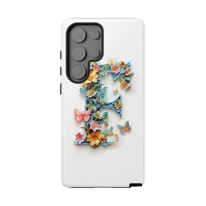 Floral Letter F Phone Case – Personalized Aesthetic Cover for iPhone, Samsung & Google Pixel