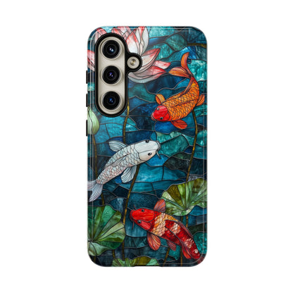 Lotus Serenity" – Koi Pond Stained Glass Case or iPhone, Samsung & Pixel