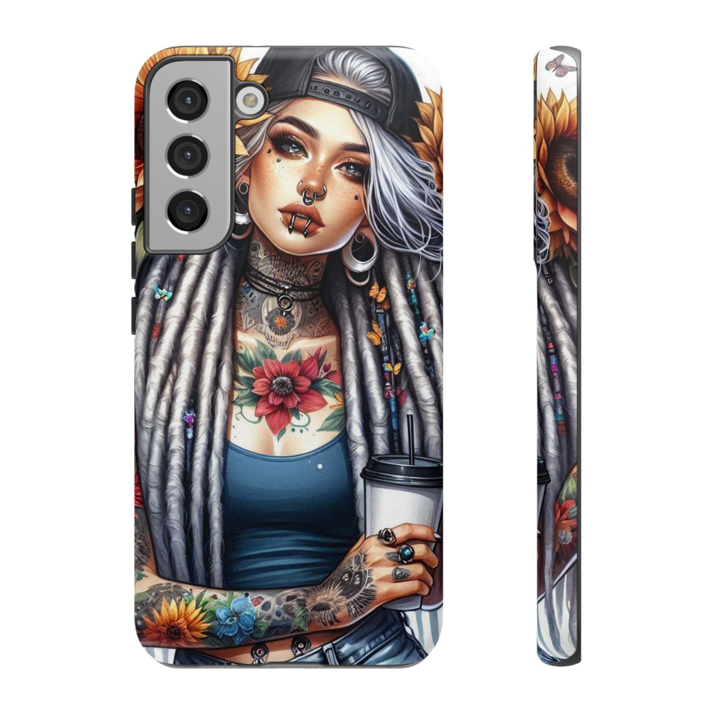 Sunflower Queen – Boho Rebel Tattoo Mobile Cover