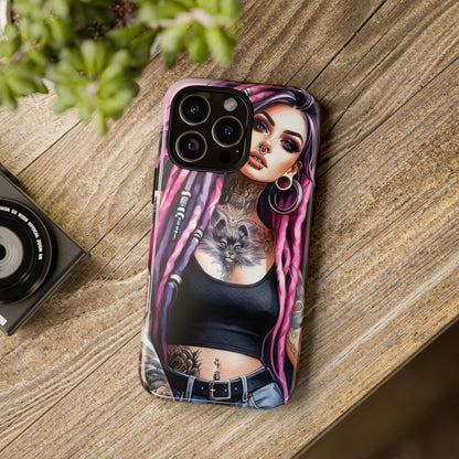 Tattooed Rebel – Gothic Cat Spirit Mobile Cover