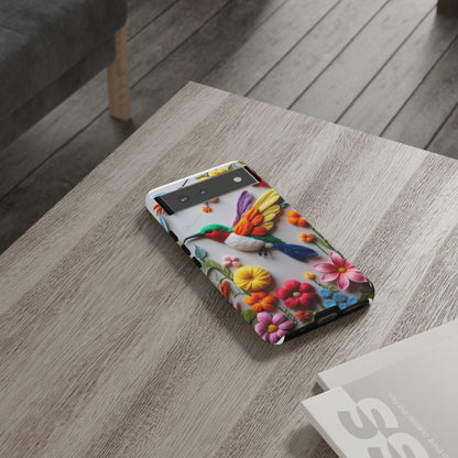 Elegant Hummingbird with Floral Mosaic Design | Nature's Artistic Vibes | Pixel 8 pro