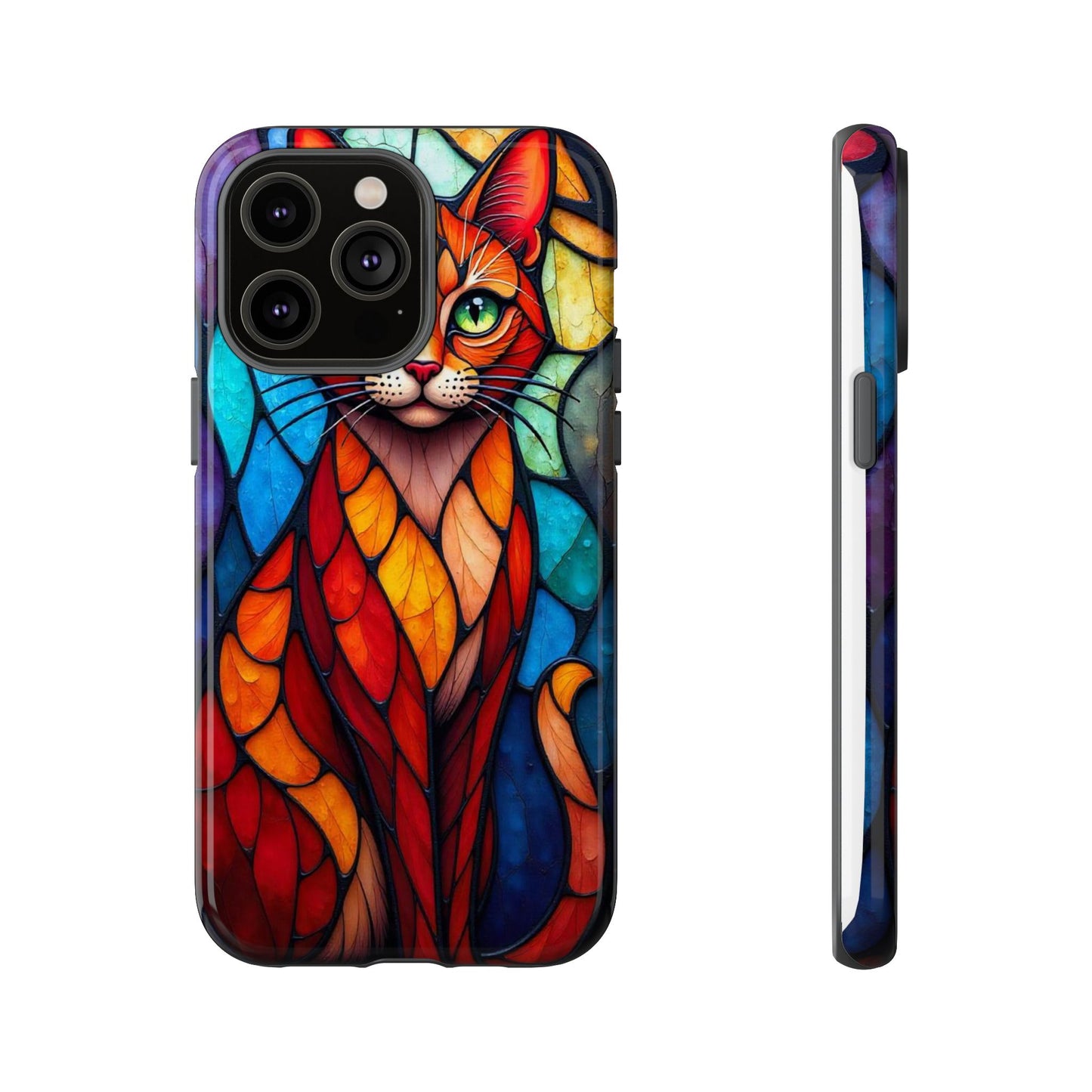 Geometric Cat: Colorful Abstract Portrait