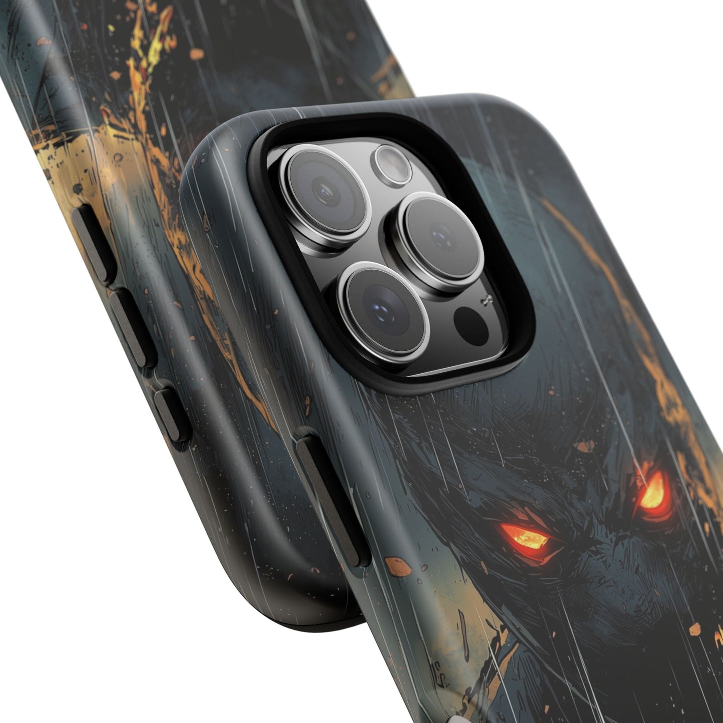 Shadowblade Vengeance | Dark Comic Assassin in the Rain Phone Case for iPhone, Samsung & Pixel