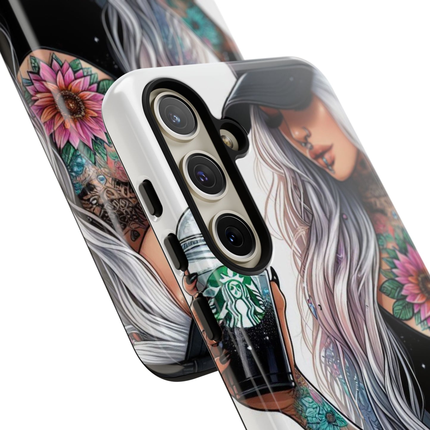 Tattooed Coffee Queen – Edgy Urban Aesthetic Mobile Cover