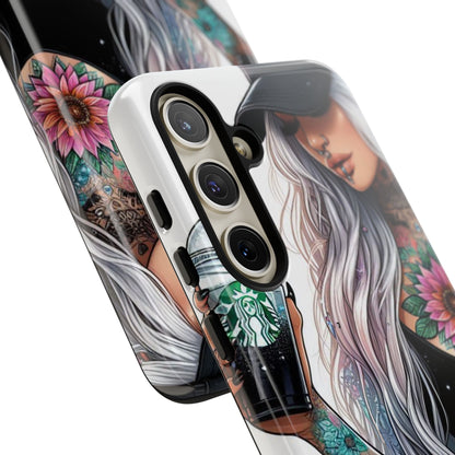 Tattooed Coffee Queen – Edgy Urban Aesthetic Mobile Cover