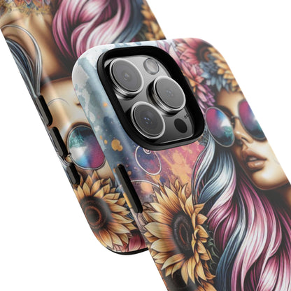 Bohemian Sunflower Queen – Retro Floral Fantasy Mobile Cover