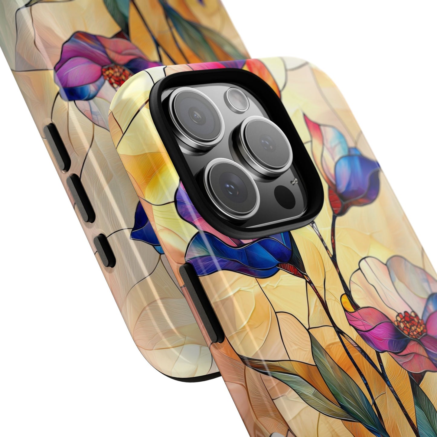 Pastel Garden – Dreamlike Stained Glass Phone Case for iPhone, Samsung & Pixel
