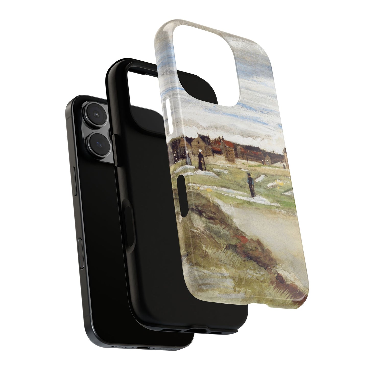 Van Gogh Village Painting Phone Case - iPhone, Samsung, Pixel - Art Print Cover, Gift for Art Lovers
