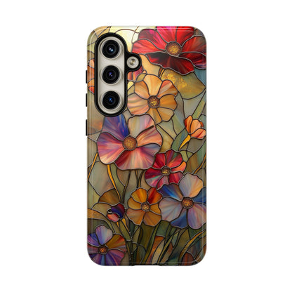 Whispers of Spring – Stained Glass Wildflower Phone Case for iPhone, Samsung & Pixel