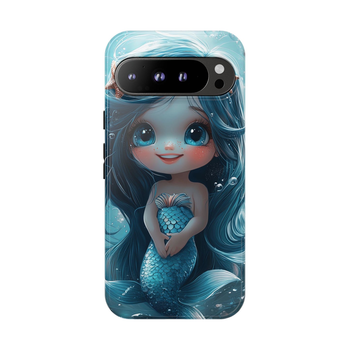 Bubble Bliss - Cute Chibi Mermaid Ocean Phone Case for iPhone, Samsung & Pixel
