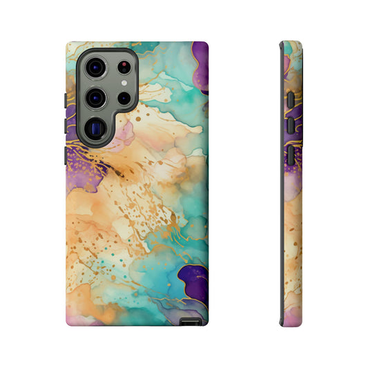 Golden Aura Abstract Watercolor Mobile Case