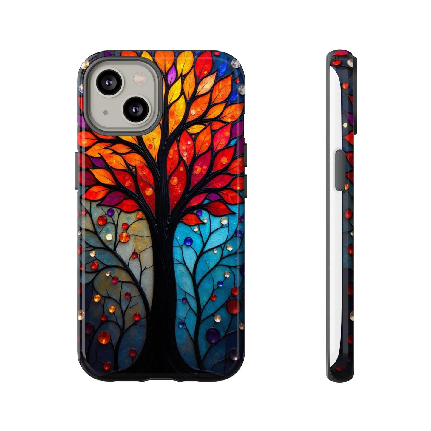 Stained Glass Tree: Vibrant Elegance for Your Case