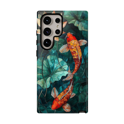 Lotus Serenity" – Koi Pond Stained Glass Case or iPhone, Samsung & Pixel