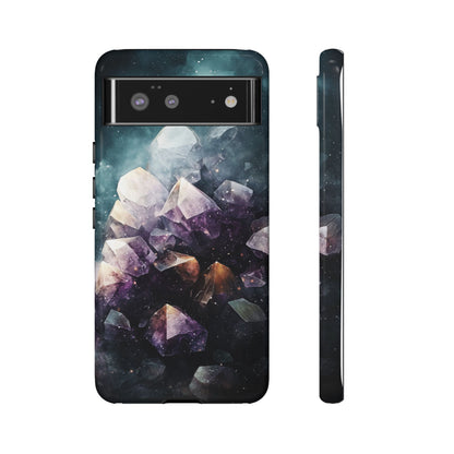 Galactic Amethyst Stones Phone Case for iPhone, Samsung & Google Pixel
