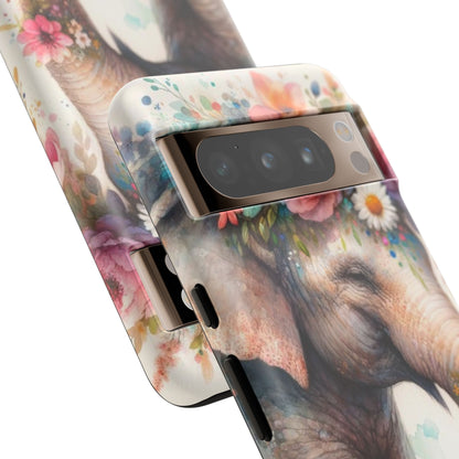 Joyful Floral Elephant Mobile Cover – Whimsical Watercolor Art